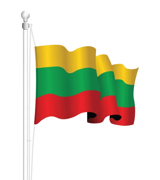 Lithuania national flag — Stock Vector