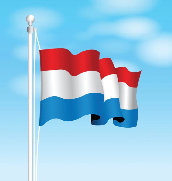 Nationale vlag van Luxemburg — Stockvector