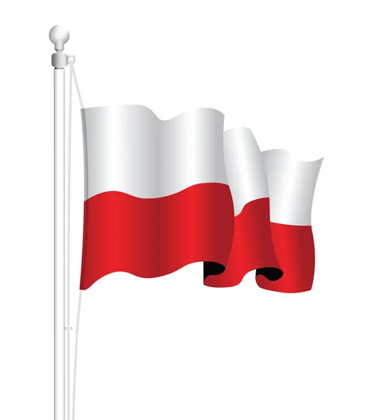 Pozadí vlajky Polsko — Stockový vektor