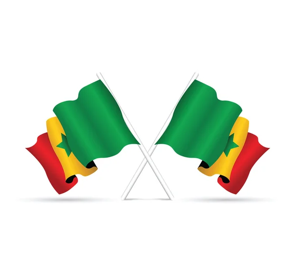 Senegalesische Nationalflagge — Stockvektor