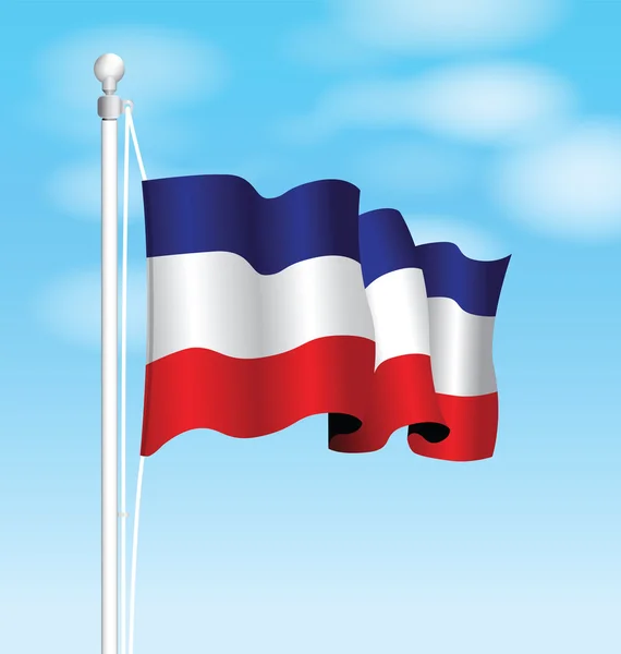 Drapeau national serbia et montenegro — Image vectorielle