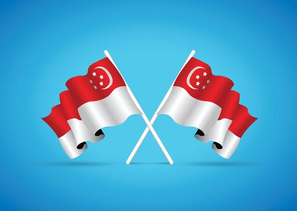 シンガポール国旗 — ストックベクタ