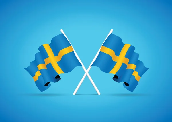 Nationale vlag van Zweden — Stockvector