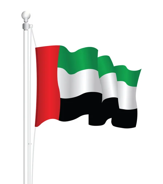 Emiratos Árabes Unidos bandera nacional — Vector de stock