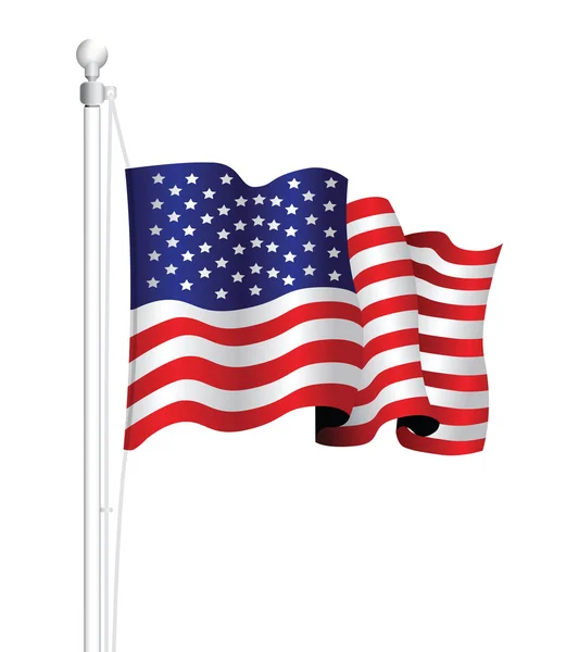 Bandiera nazionale USA — Vettoriale Stock