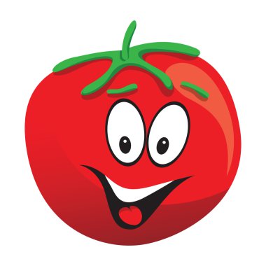 yüzü gülen domates eğlenceli