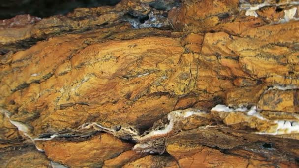 Formaciones de piedra caliza en la costa de Tarkhankut en Crimea — Vídeos de Stock
