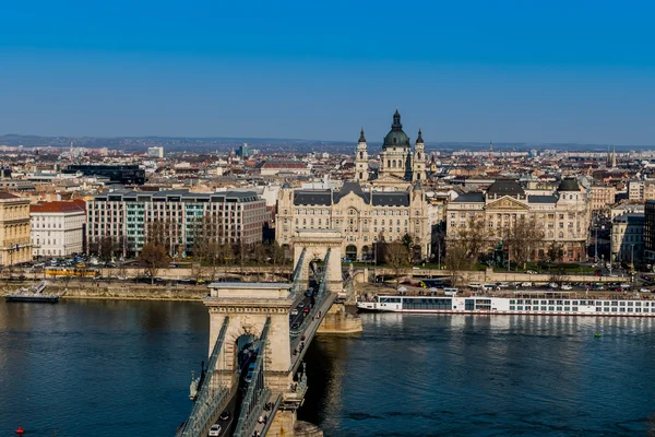 हंगेरी, बुडापेस्ट, चेन ब्रिज — स्टॉक फोटो, इमेज