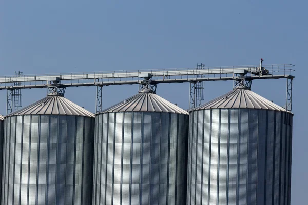 silos in a warehouse