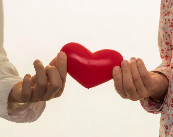 Children rens hands with heart — стоковое фото