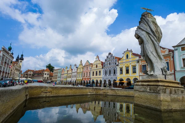 Czech republic, telc, town square — Stock Photo, Image