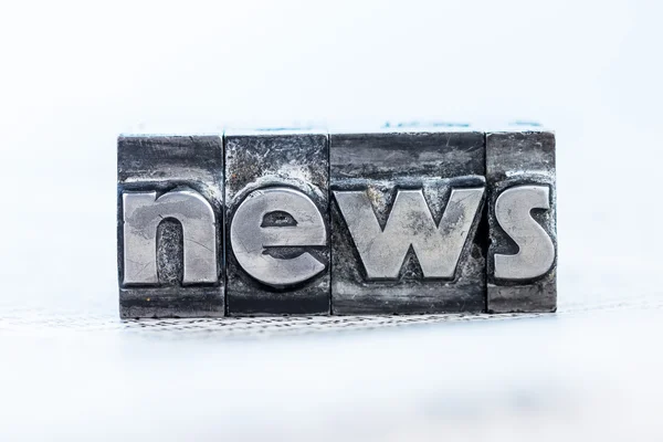 News in lead letters — Stock Photo, Image