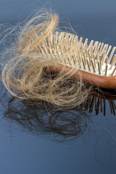 Hairbrush with hair Stock Picture