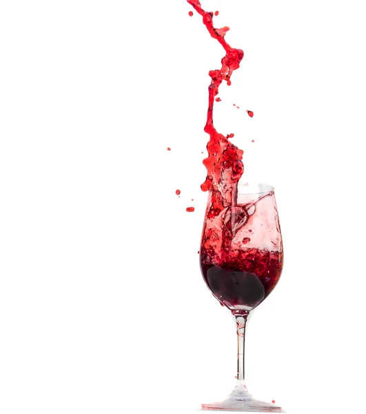 Red wine in wine glass — Stock Photo, Image
