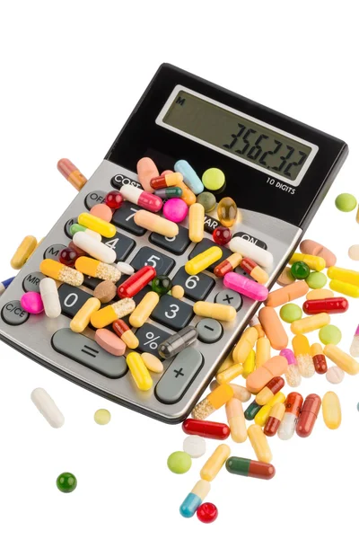 Tabletler ve hesap makinesi — Stok fotoğraf