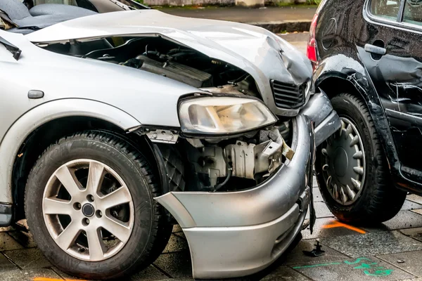 Sheet metal damage to cars — Stock Photo, Image