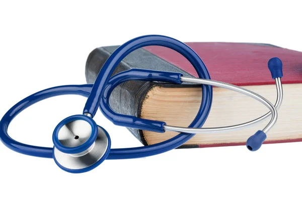 Book and stethoscope, — Stock Photo, Image