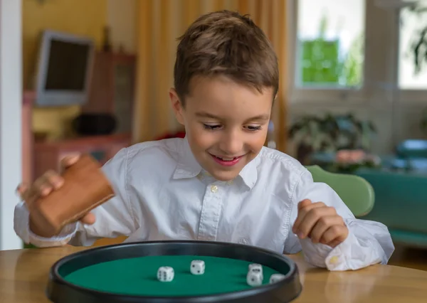 Children playing with cubes — Stock Photo, Image