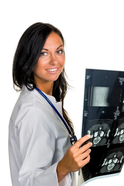 Medico con radiografia — Foto Stock