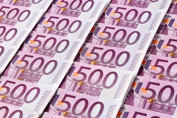 Five hundred euro notes — Stock Photo, Image