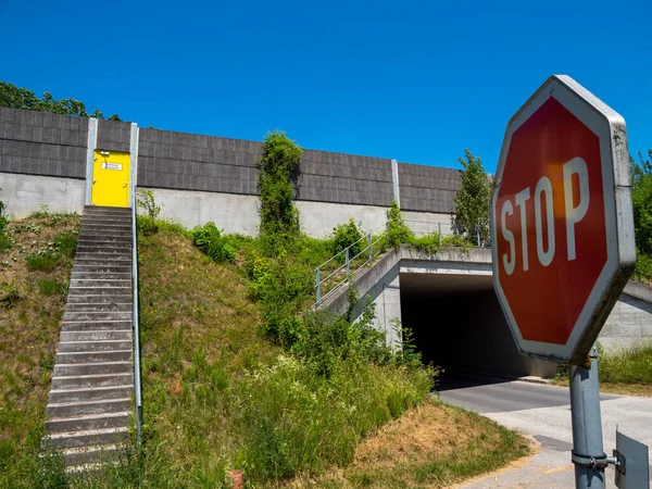 Emergency exit at a highway — Stock Photo, Image
