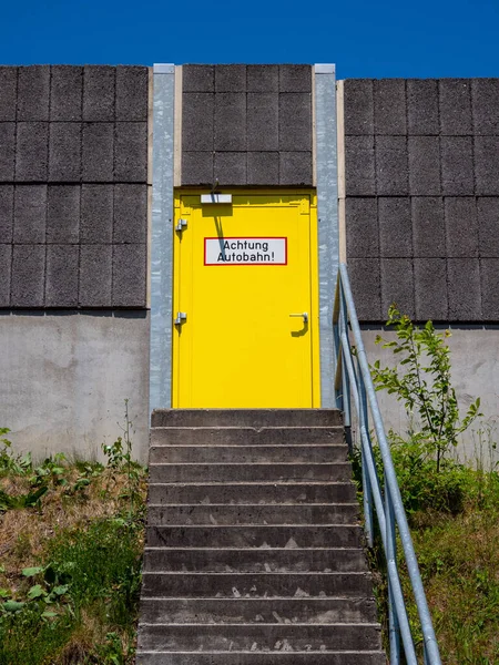 Emergency exit at a highway Stock Image