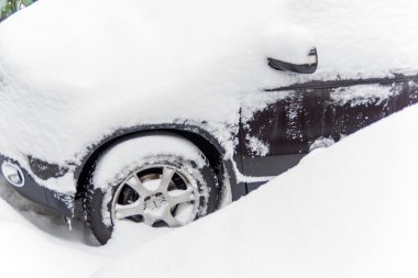 snowed car clipart