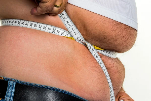 Man with overweight — Stock Photo, Image