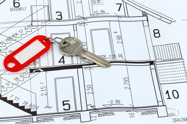 House plan with key — Stock Photo, Image
