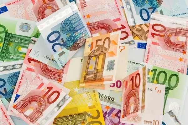 Množství eurobankovek — Stock fotografie