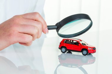 car is examined by doctor clipart
