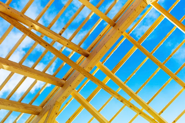 Wooden roof construction — Stock Photo, Image