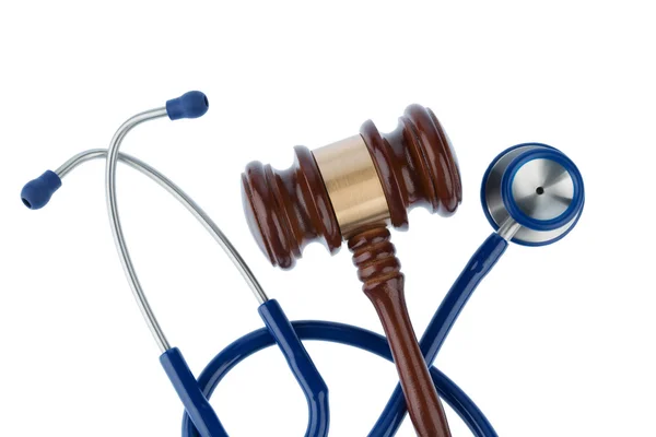 Gavel and stethoscope — Stock Photo, Image