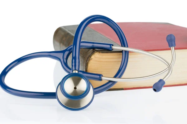 Book and stethoscope, — Stock Photo, Image