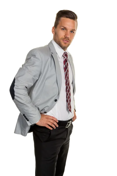 Manager in front of white background — Stock Photo, Image