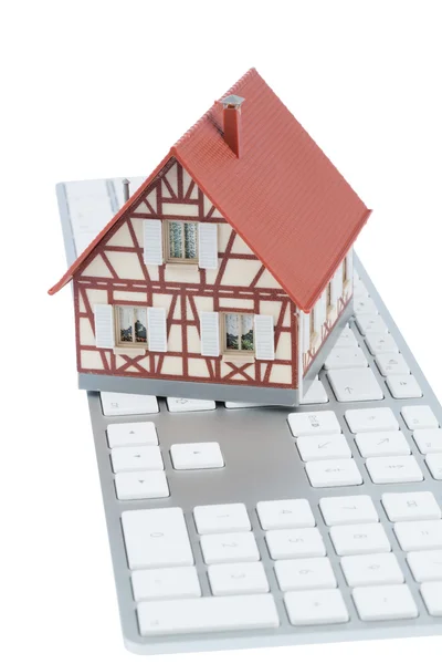 House on keyboard — Stock Photo, Image