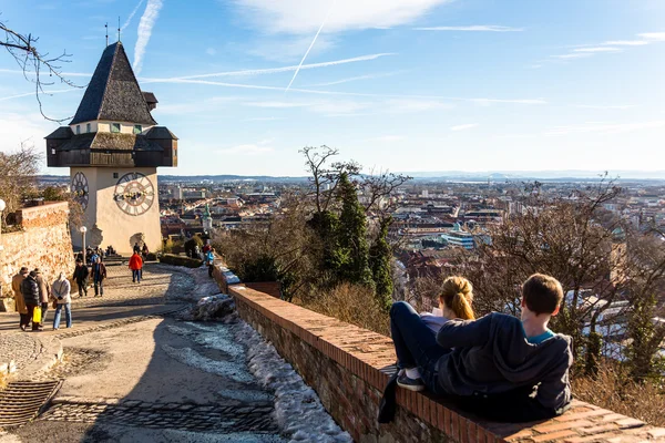 Austria, Stiria, Graz, Torre dell'orologio — Foto Stock