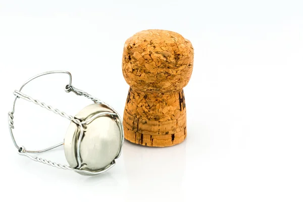 Champagne corks and clasp — Stock Photo, Image