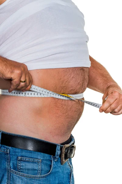 Man with overweight — Stock Photo, Image