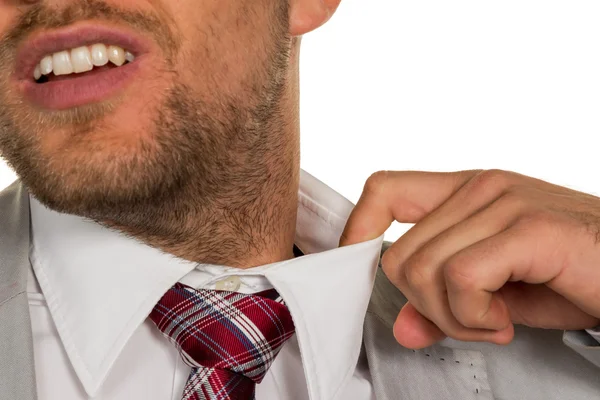 Man blows his top — Stock Photo, Image