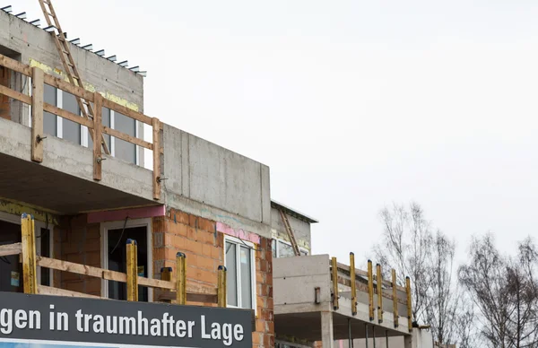 Baustellenschild, condominiums — Stock Photo, Image