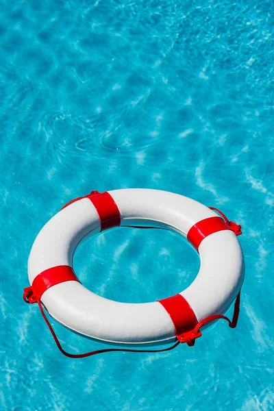 Lifebuoy in a swimming pool — Stock Photo, Image