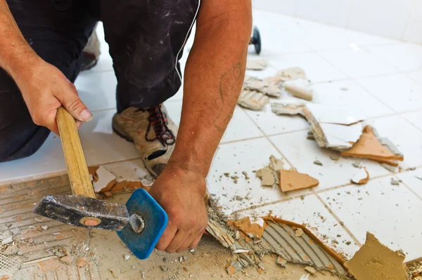 Cuarto de baño es renvoviert — Foto de Stock