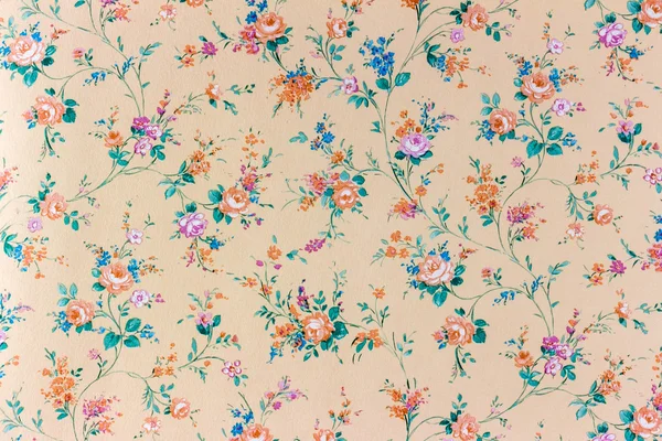 Old retro floral wallpaper, background, backgroun — Stock Photo, Image