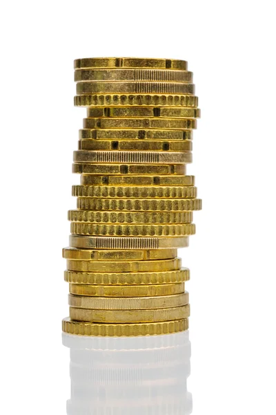 High stack of coins — Stock Photo, Image