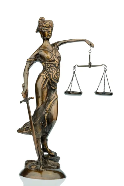 Sculpture of justitia — Stock Photo, Image