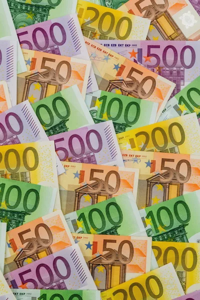 Багато банкноти євро — стокове фото