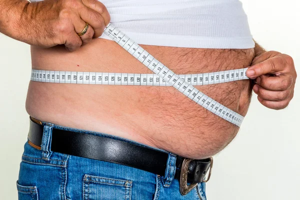 Uomo con sovrappeso — Foto Stock