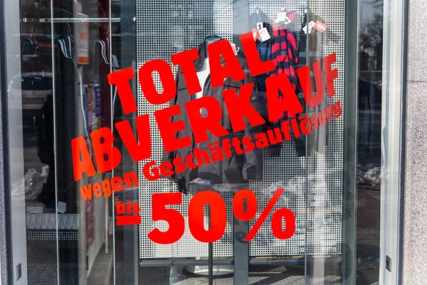 Totale verkoop - voorwaarden resolutie — Stockfoto