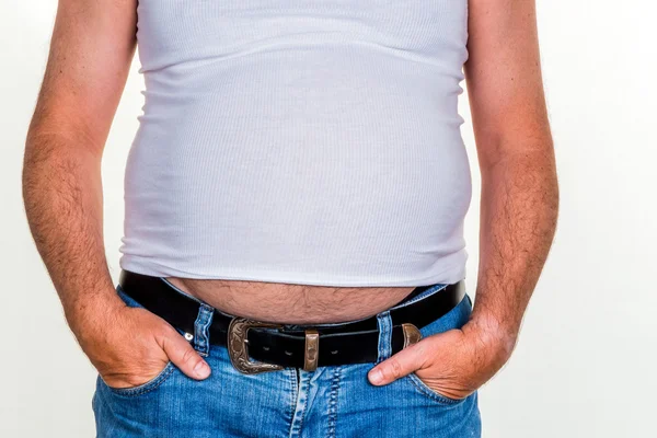 Man with overweight — Stock Photo, Image
